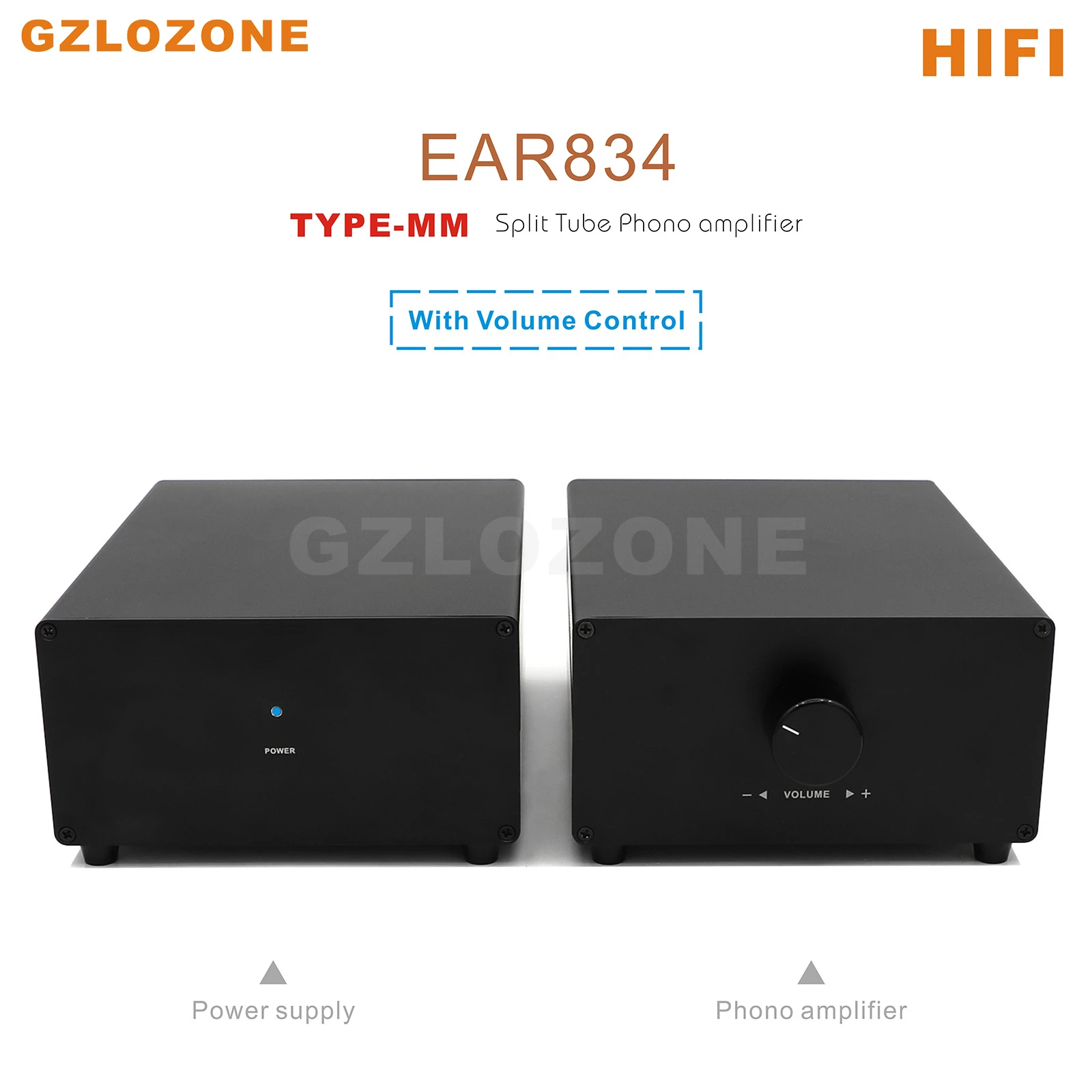 Base d'amplificateur Phono à Tube HIFI Split Type-MM ECC83 sur EAR834 avec contrôle du Volume