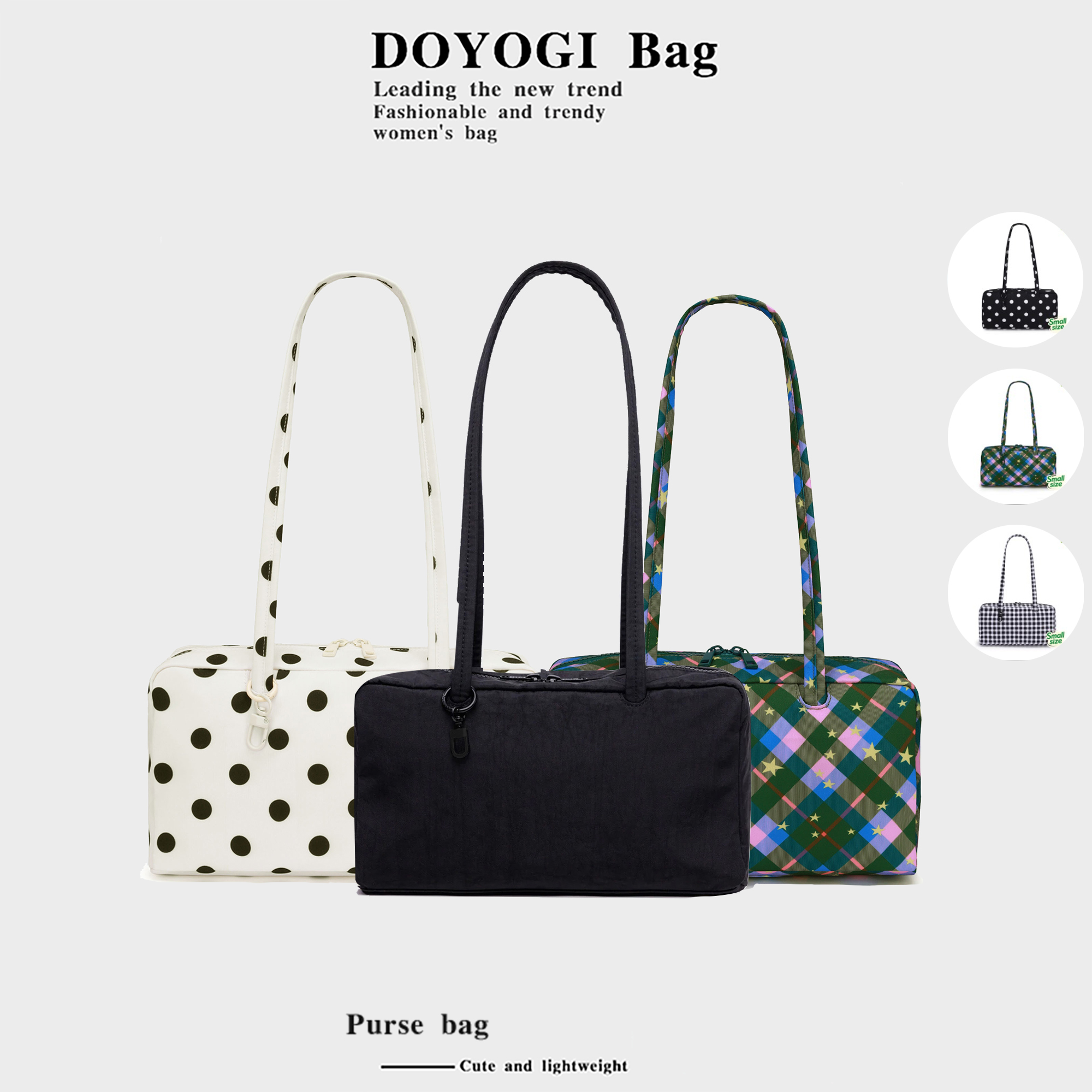 Sac de bowling en nylon avec porte-clés, style minimaliste, décontracté, grande capacité, sac de travail pour les trajets quotidiens, sac à main à bandoulière tendance pour le quotidien