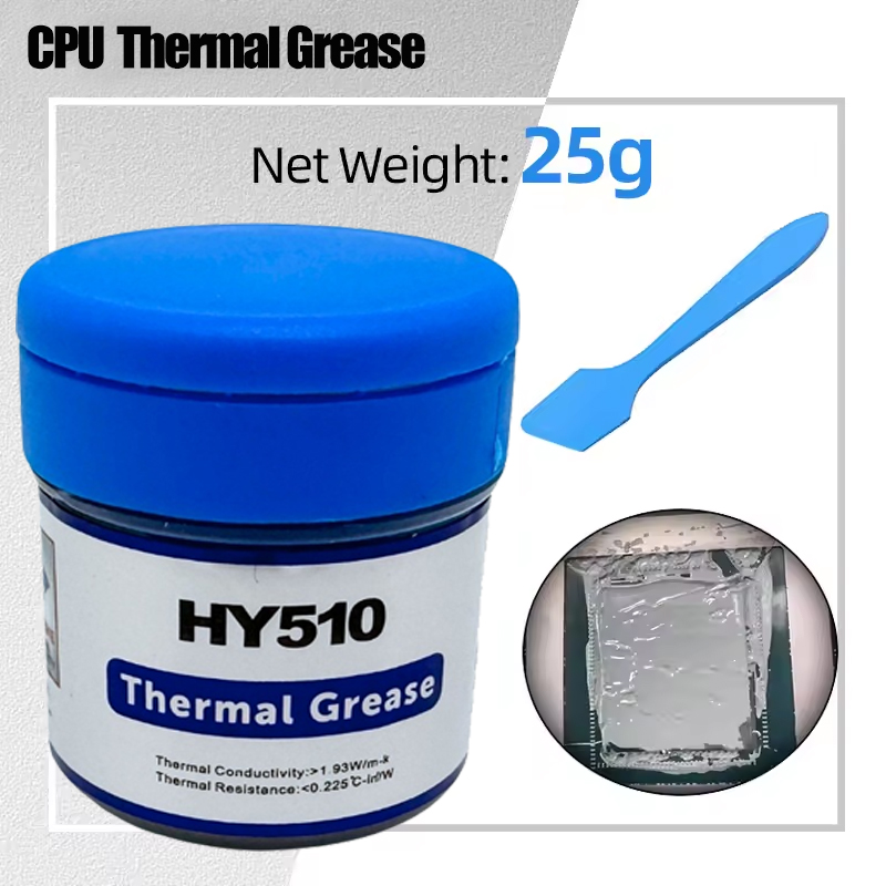 Pasta compuesta de 25g para procesador de ordenador, grasa térmica disipadora de calor para CPU, GPU, refrigeración enlatada con raspador