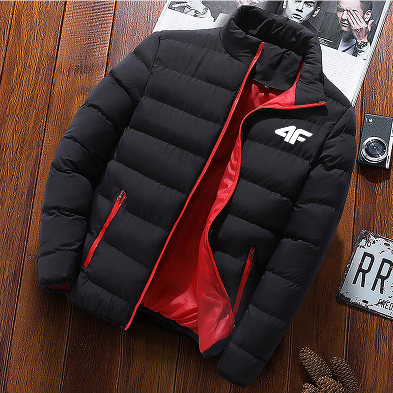 Chaqueta acolchada de marca para hombre, Chaqueta de algodón acolchada corta y ligera grande, chaqueta cálida para exteriores, otoño e invierno, 2024