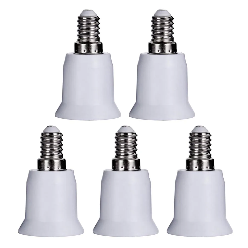 30–5 Stück E14 auf E27 Lampenfassung, weißer Halter, Konverter, Konvertierung, feuerfester Glühbirnen-Adapter, Beleuchtungszubehör