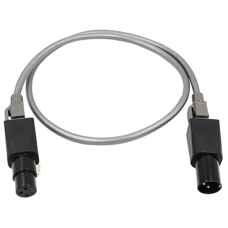 Adaptateurs DMX vers RJ45, RJ45 Ethernet vers XLR 3 broches, adaptateurs femelle et mâle DMX (3 broches, 1 paire) - AT35