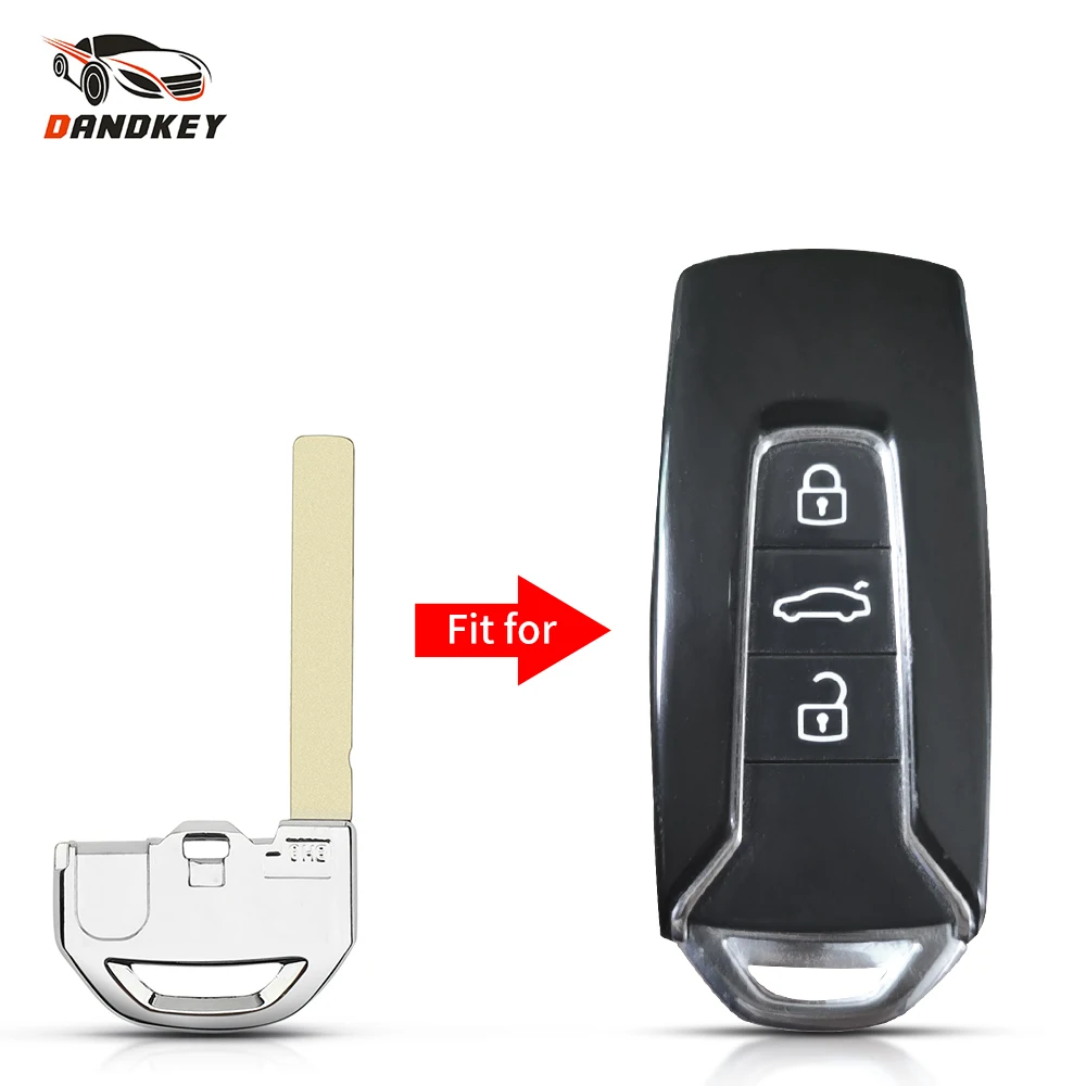 Reemplazo Dandkey para Volkswagen Vw Touareg 2018 2019, inserto de llave inteligente, mando a distancia de emergencia, hoja de llave sin cortar, accesorios para coche