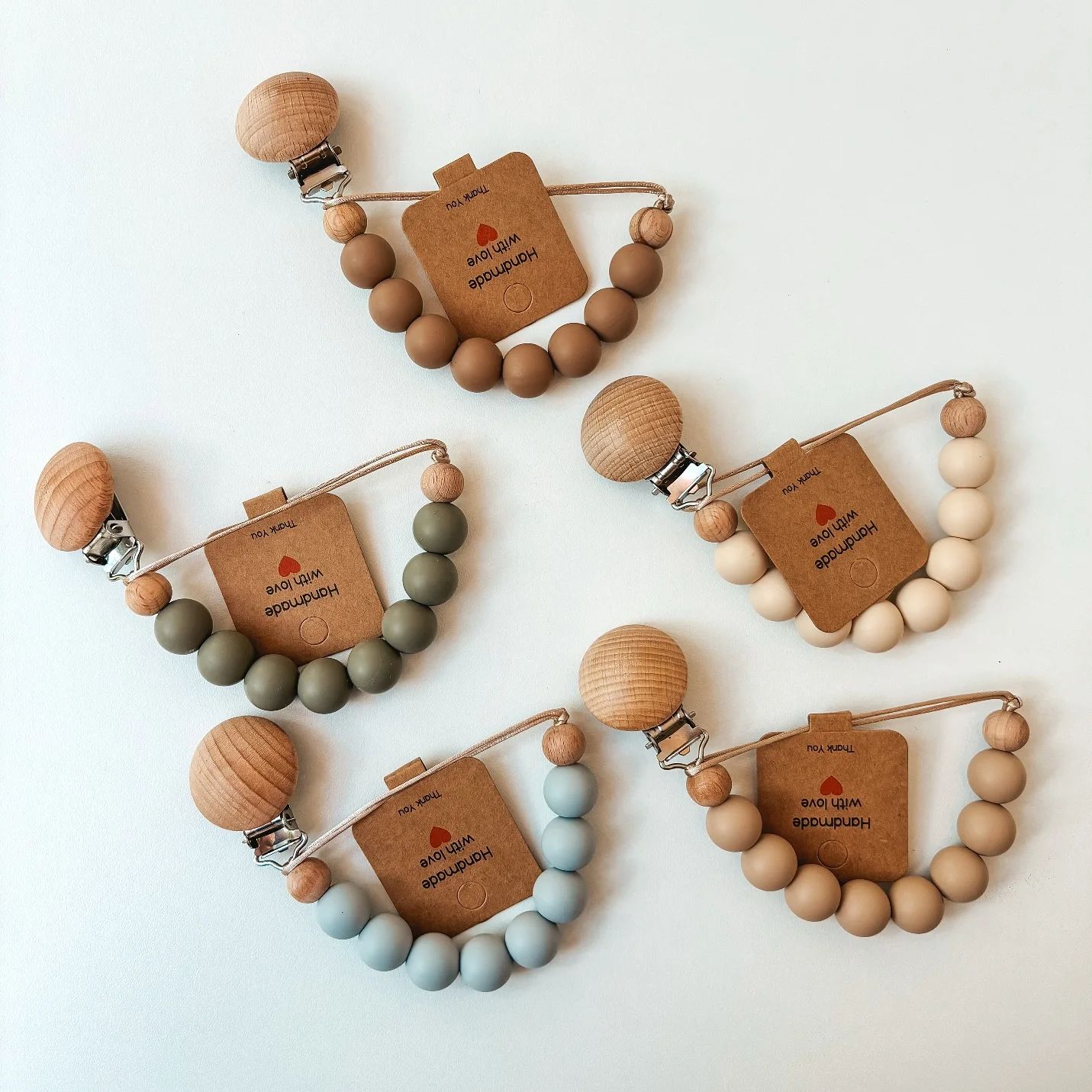 Buche Holz Kauen Silikon Perle Schnuller Clips Schnuller Kette Halter Neugeborenen Schnuller Ketten Nippel Halter Baby Zahnen Spielzeug Geschenke