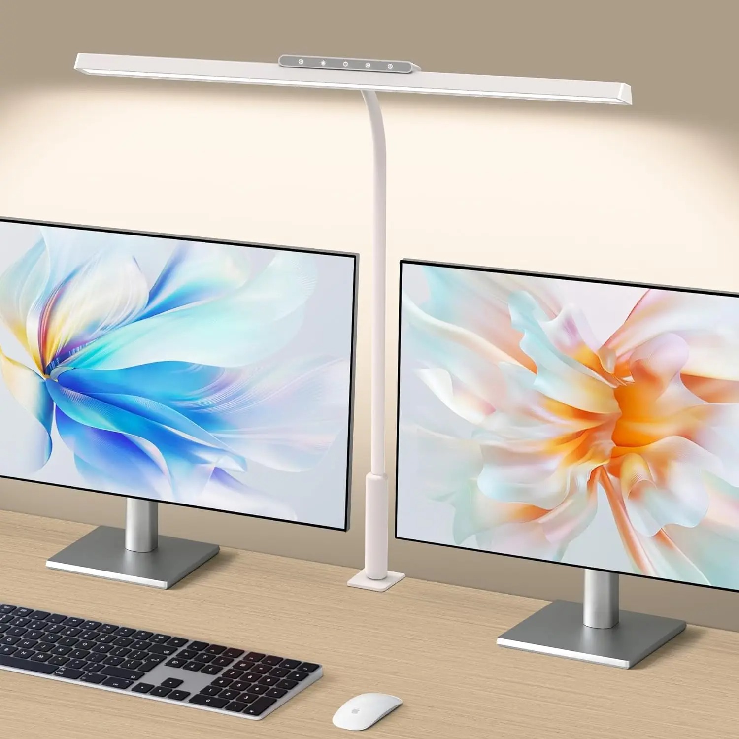 Bureaulamp, 3 Kleuren Traploos Dimmen Led-Bureaulampen Voor Thuiskantoor Verstelbare Geheugenbureaulamp Met Klem Aanraakbediening