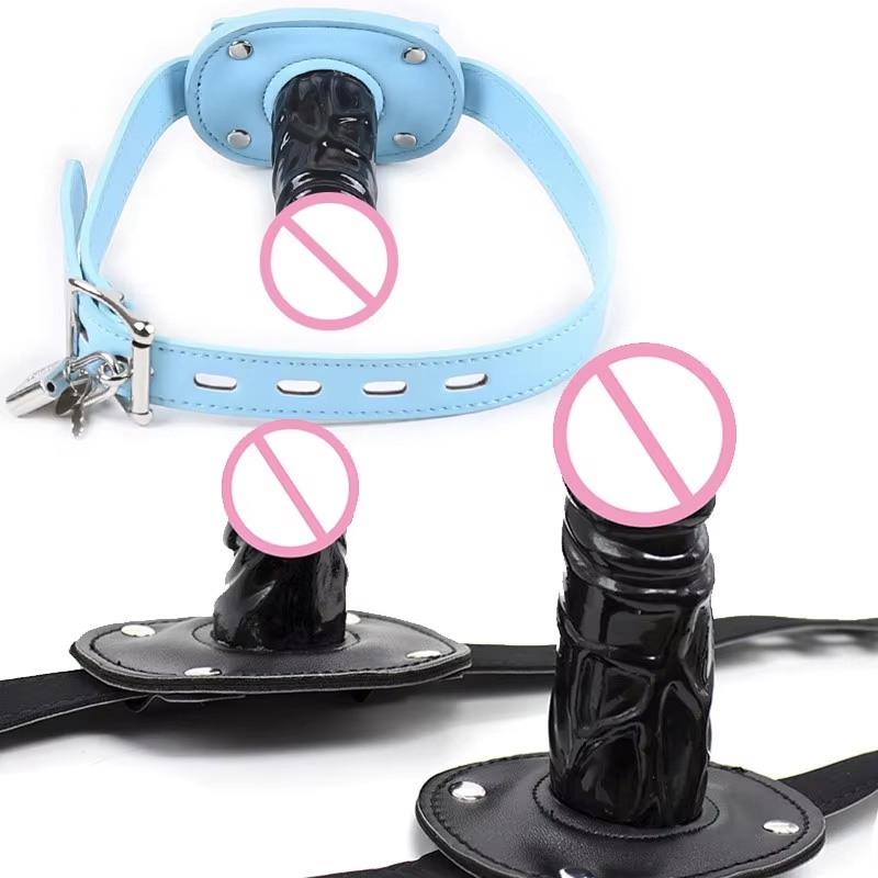 Dildos Ball Gag BDSM Bondage Fesseln Öffnen Mund Dildo Harness Strap Gag Sex Spielzeug Für Paar Oral Fixation Fetisch Cosplay slave