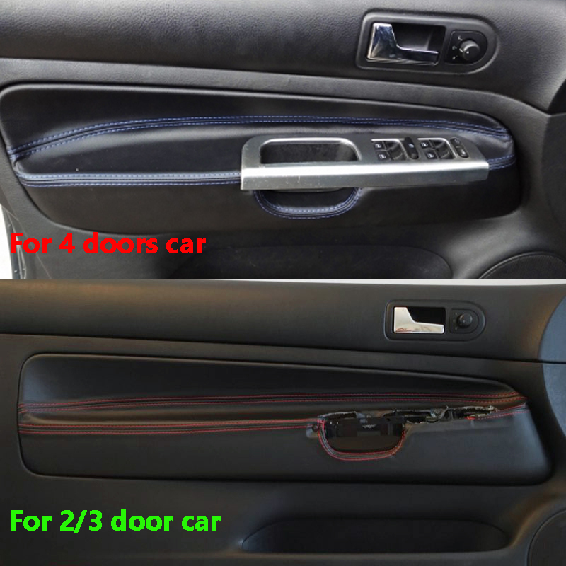 4 stuks 2/3/4-deurs auto interieur microvezel lederen deurgreep paneel afdekking trim voor VW Golf 4 MK4 Jetta Bora 1998 - 2005