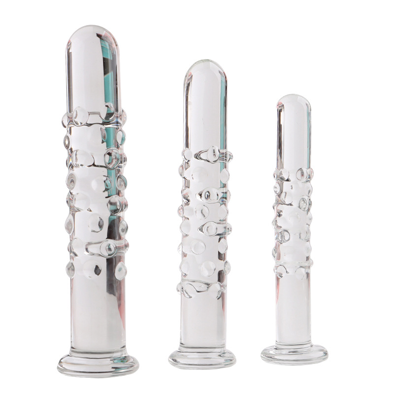 3 Größen Großer Kristallglas-Dildo Realistischer Penis Künstlicher Anal-Dildo G-Punkt-Stimulator Weibliche Masturbation Glasdildos für Frauen