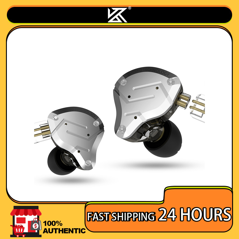 Słuchawki KZ ZS10 Pro 4BA + 1DD Hybrid Metal, 10-driverowe słuchawki monitorujące z wysoką wiernością dźwięku i mocnym basem, z redukcją szumów.