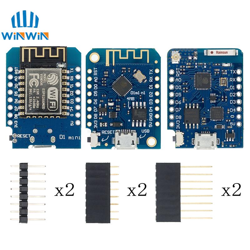 ESP8266 ESP-12 ESP-12F CH340G CH340 V2 USB WeMos D1 Mini płyta rozwojowa WIFI D1 Mini NodeMCU Lua IOT Board 3.3V z pinami