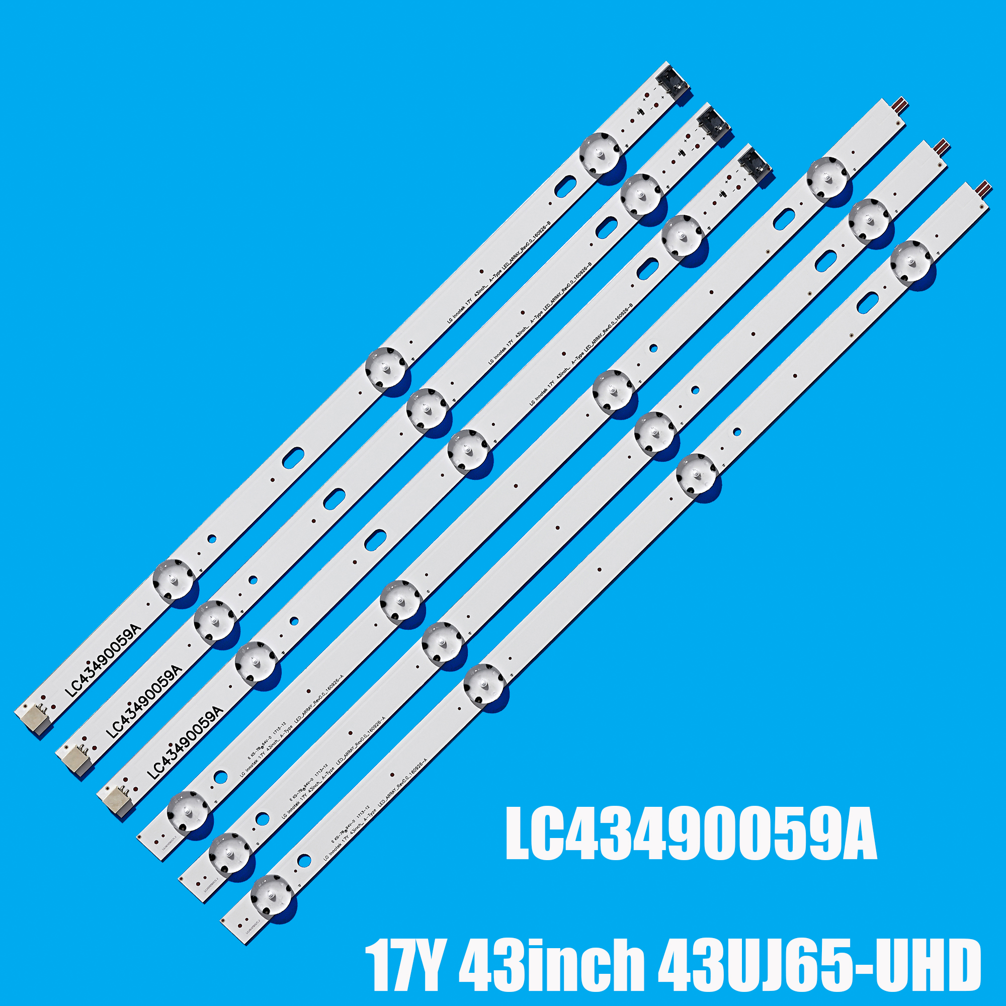 Faixa de luz de fundo LED 3 PCS para LC 43490059 Um LC 43490058 Um 43UJ635V 43UK6300PLB 43UJ651V 43UJ634V 43UJ630V 43UJ561V 43UJ655V