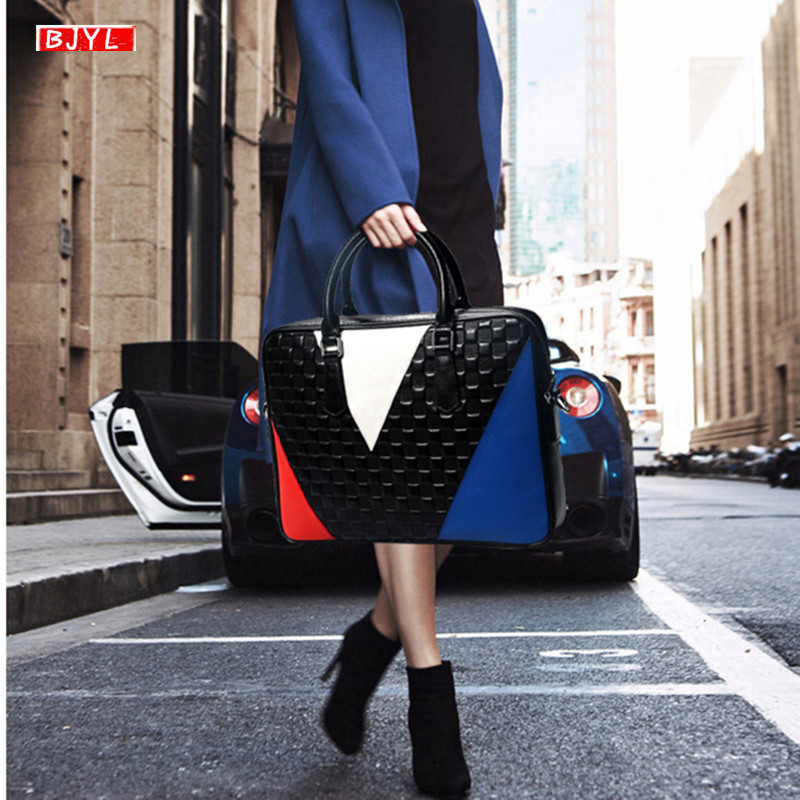 Luksusowe modne torebki damskie z prawdziwej skóry 14-calowe teczki na laptopa damskie torby typu messenger bag business crossbody