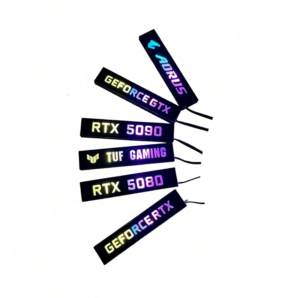 ARGB 5090 5080 panneau d'éclairage GPU, plaque arrière RTX4080 4070 VGA, plaque latérale de carte vidéo MOD 3090, lampe de foi d'armoire de jeu AURA SYNC