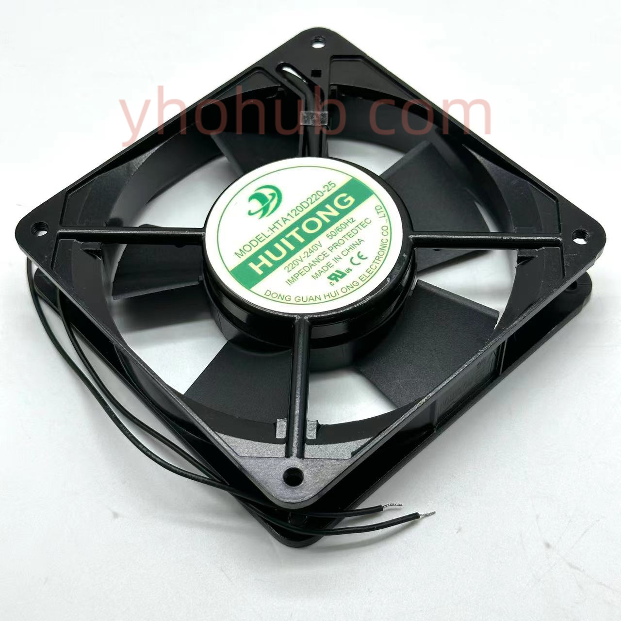 พัดลมระบายความร้อนเซิร์ฟเวอร์ Hui Tong HTA120D220-25  220/240V 120x120x25มม. แบบ 2 สาย