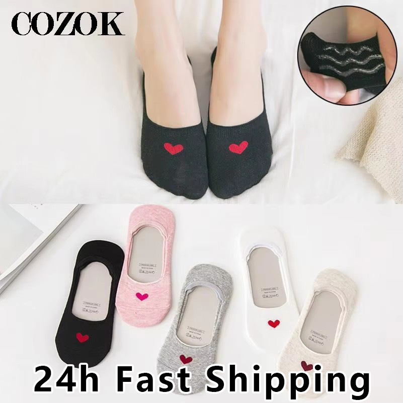 3 Pairs Sok Slippers Hart Onzichtbare No Show Vrouwen Zweet Zomer Comfort Katoen Meisje Womens Boot Sokken Laag Uitgesneden Vrouwelijke lady Meias