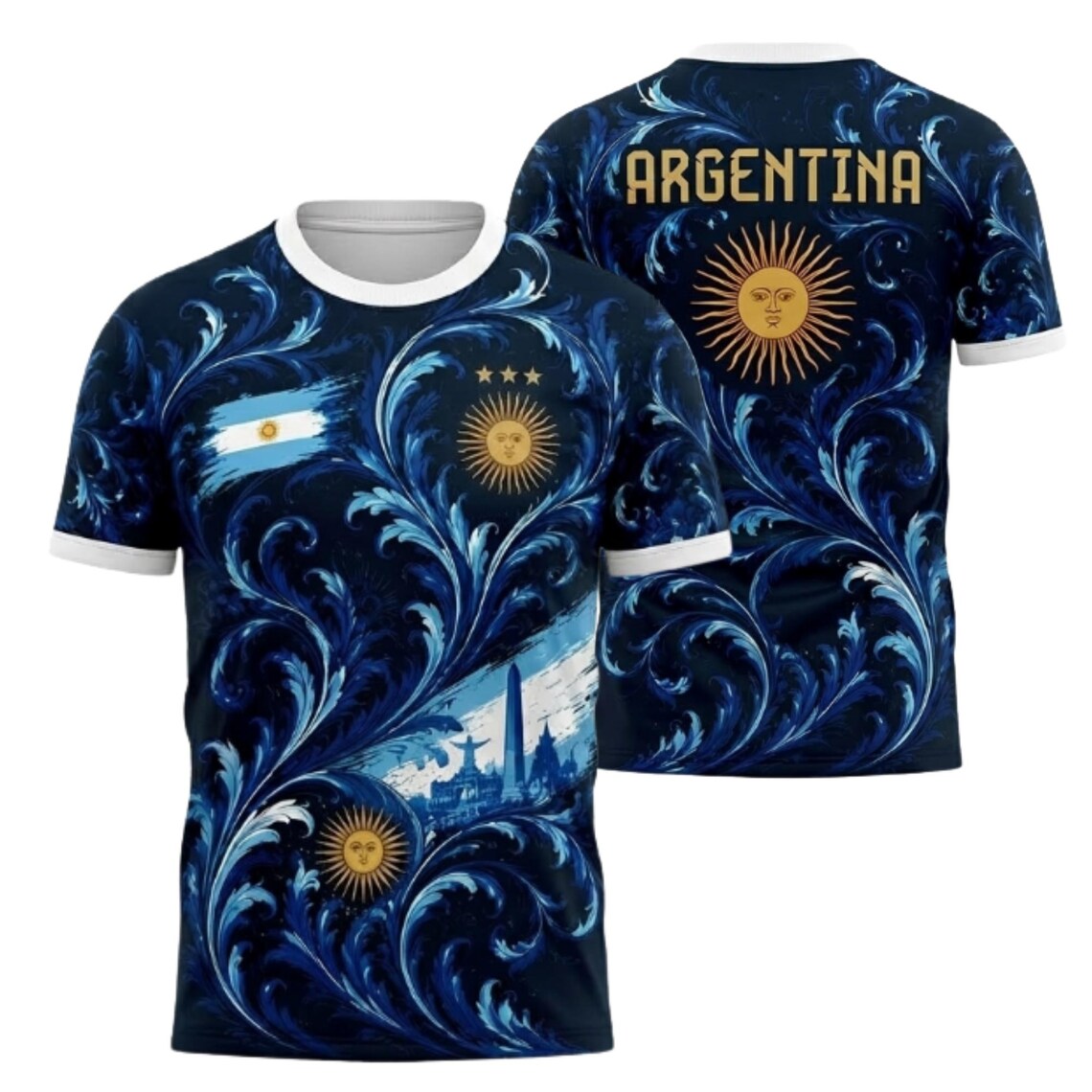 Zomer Nieuwe Argentinië Vlag Print Mannen Vrouwen Herdenkingsvoetbal Sport T-shirt Mannen Training Fitness Korte Mouwen T-shirt
