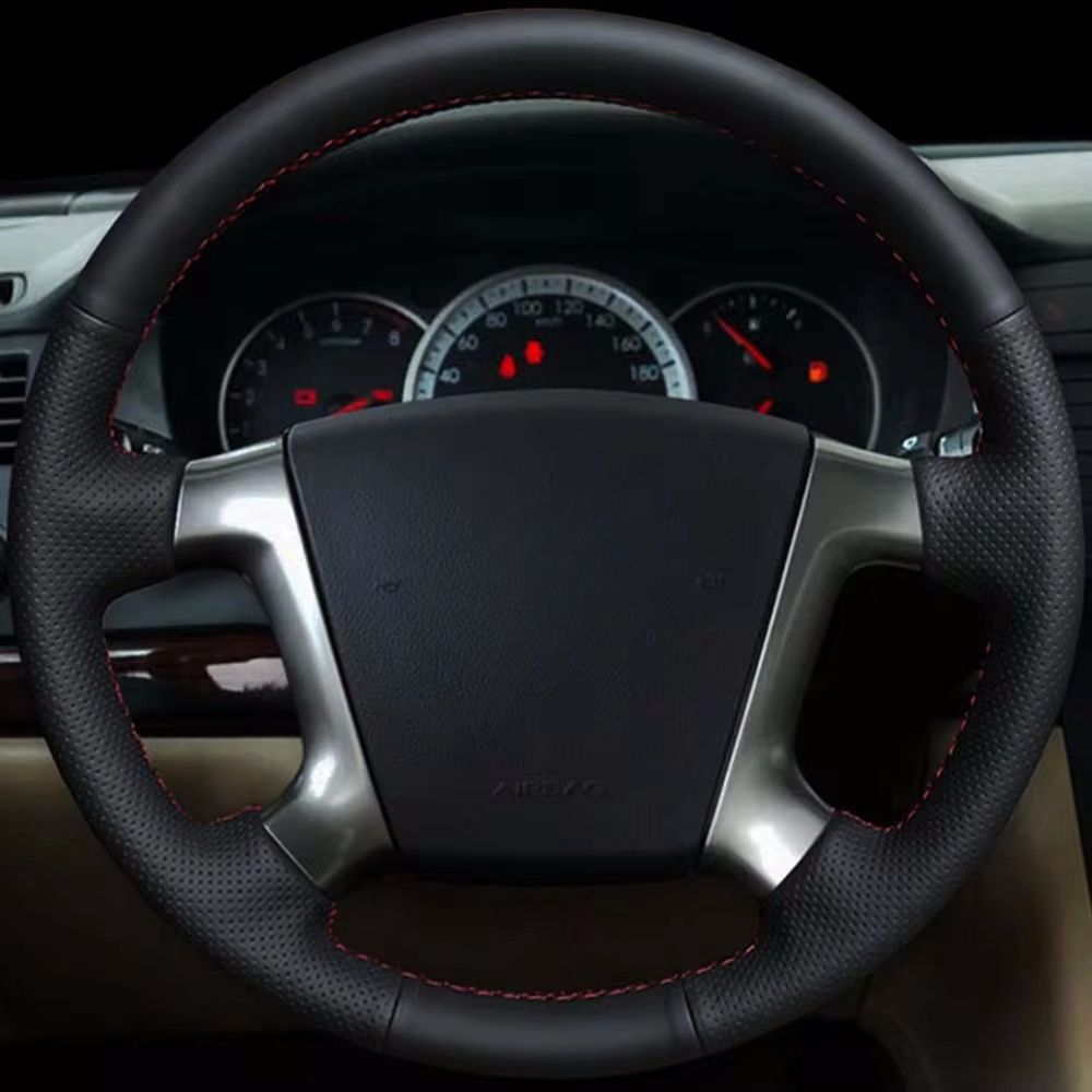 Diy Zwart Antislip Faux Lederen Auto Accessoires Stuurhoes Voor Chevrolet Chevy Epica 2006 2007 2008 2009 2010 2011