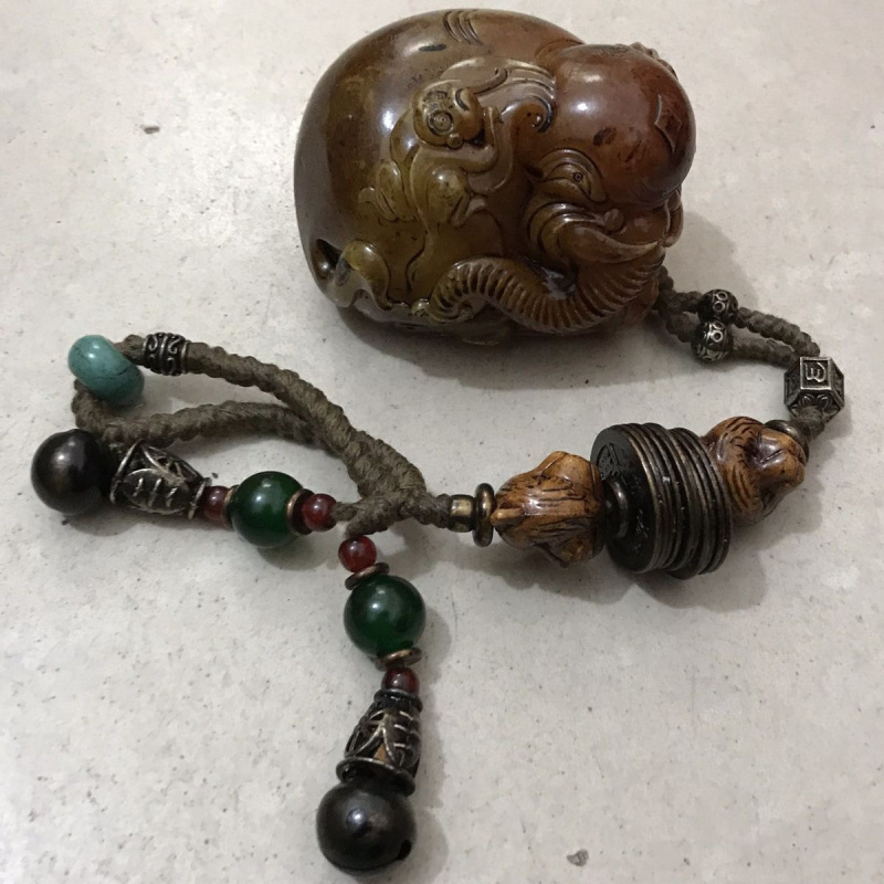 Special Offer Collection Antique Old Tibetan Folk Custom Old Air-Wrapped Pulp Imitation Shoushan Stone Seal Festival Worship Han