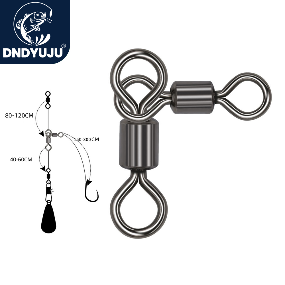 DNDYUJU 25 uds pesca giratoria anzuelos de latón conectores de línea accesorios de pesca de carpa aparejos de pesca de salmuera