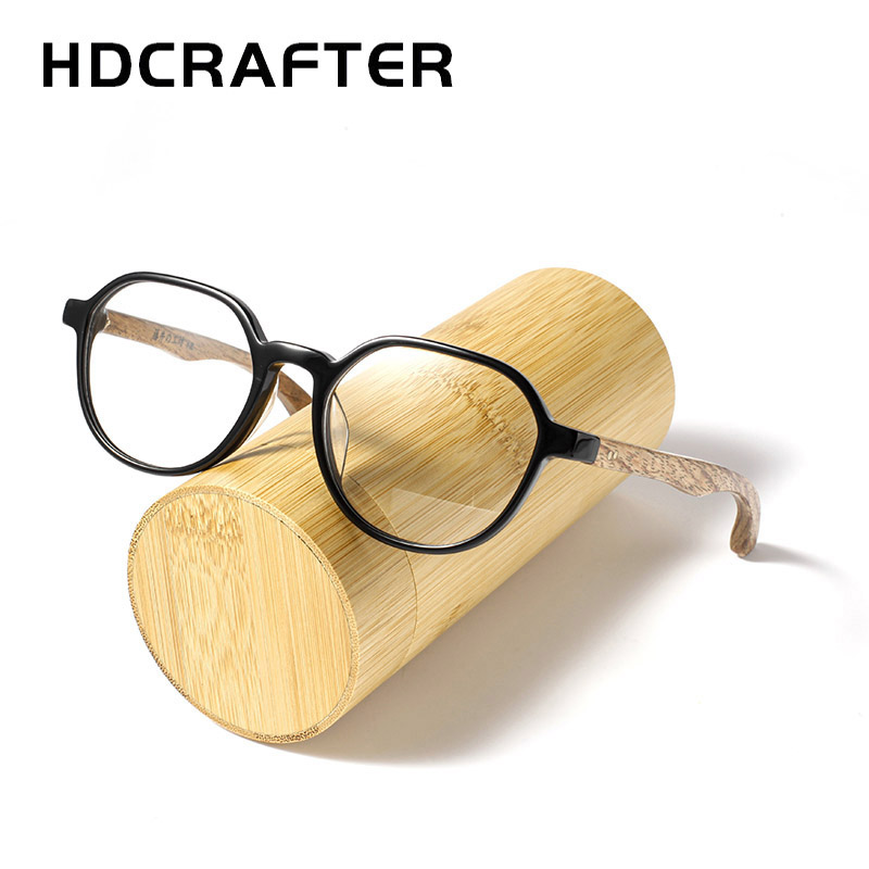 HDCRAFTER Uomini Retro Occhiali di Legno Telaio di Moda Maschile Miopia Prescrizione Ricetta Ottica Occhiali Telaio Occhiali Occhiali