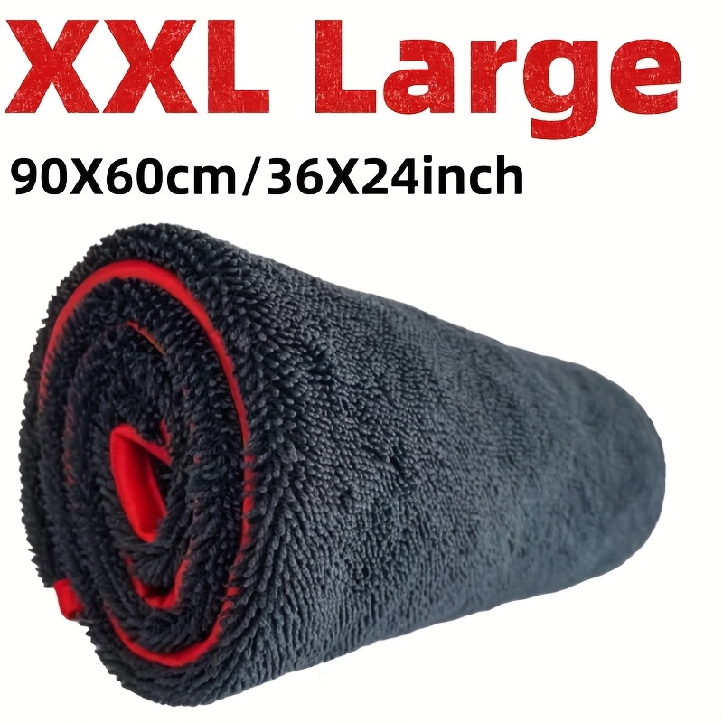 Ultraabsorberende autohanddoek XXL Extra grote microvezeldrooghanddoek - Ultraabsorberende verdikte technologie met twistringontwerp