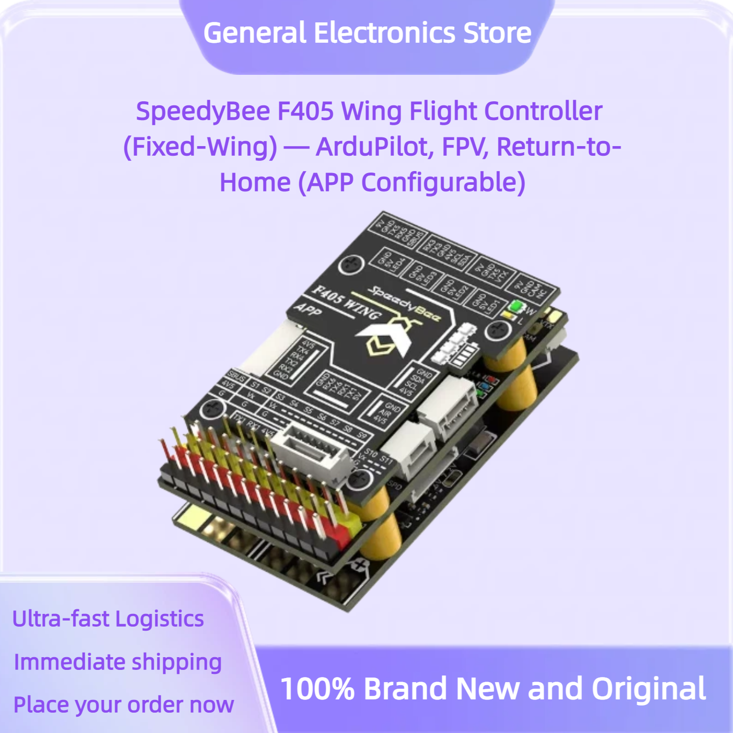 SpeedyBee F405 Wing Flight Controller (vaste vleugel) — ArduPilot, FPV, Return-to-Home (APP configureerbaar)
