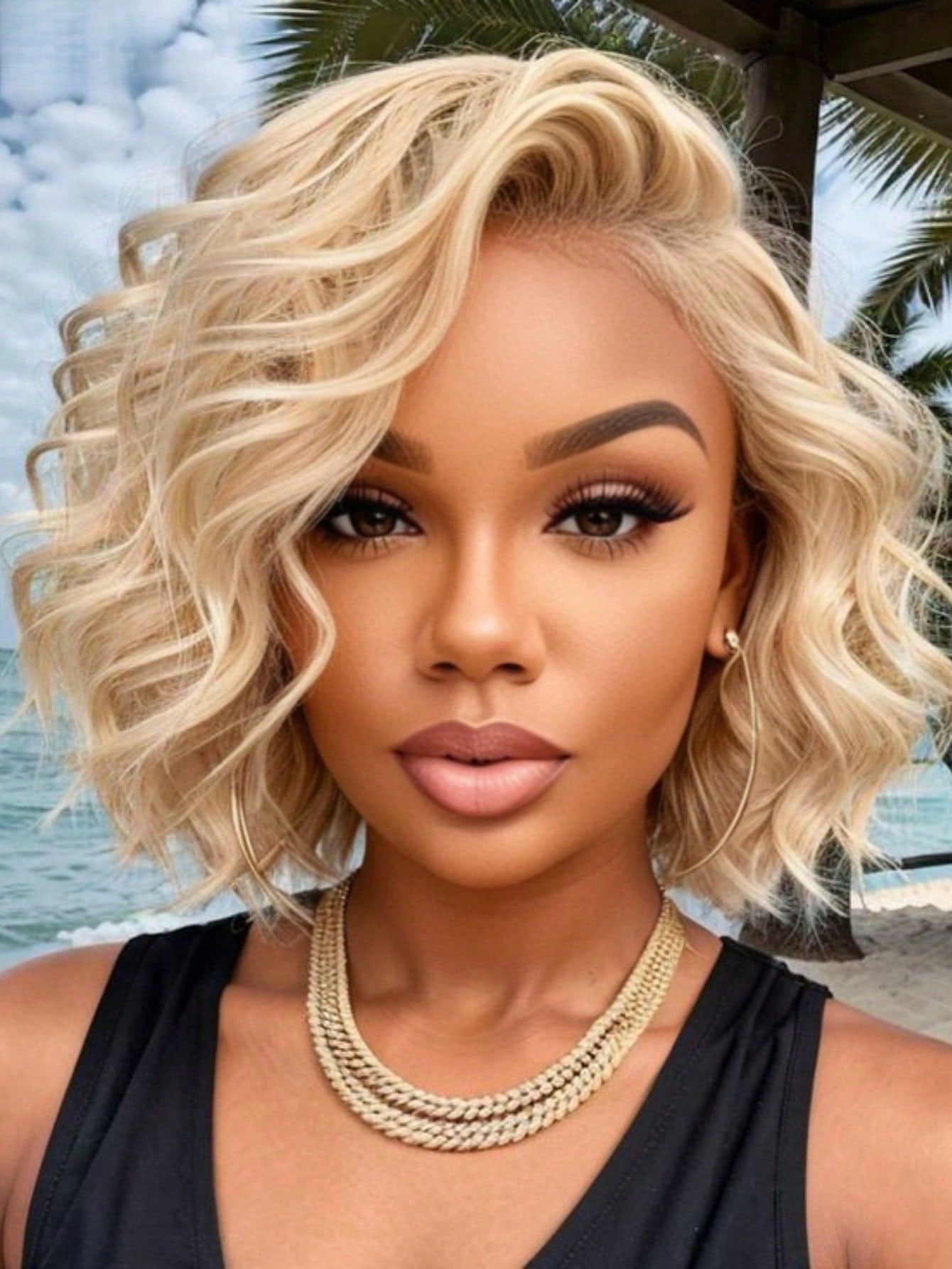 Короткие парики 613 Blonde из натуральных волос, с кружевной передней частью, полностью густые и объемные, 13x4 HD, прозрачные кружевные парики из натуральных волос, предварительно прорезанные, с детским волосом, плотность 200%, кудрявые, без клея, для же