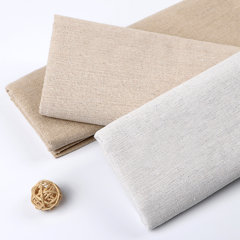 150x50 cm/150x500 cm Panno Grezzo di Cotone Tessuto di Lino Greige Per Cucire Scrims Patchwork FAI DA TE Fatti A Mano Da Mezzo Metro TJ20577