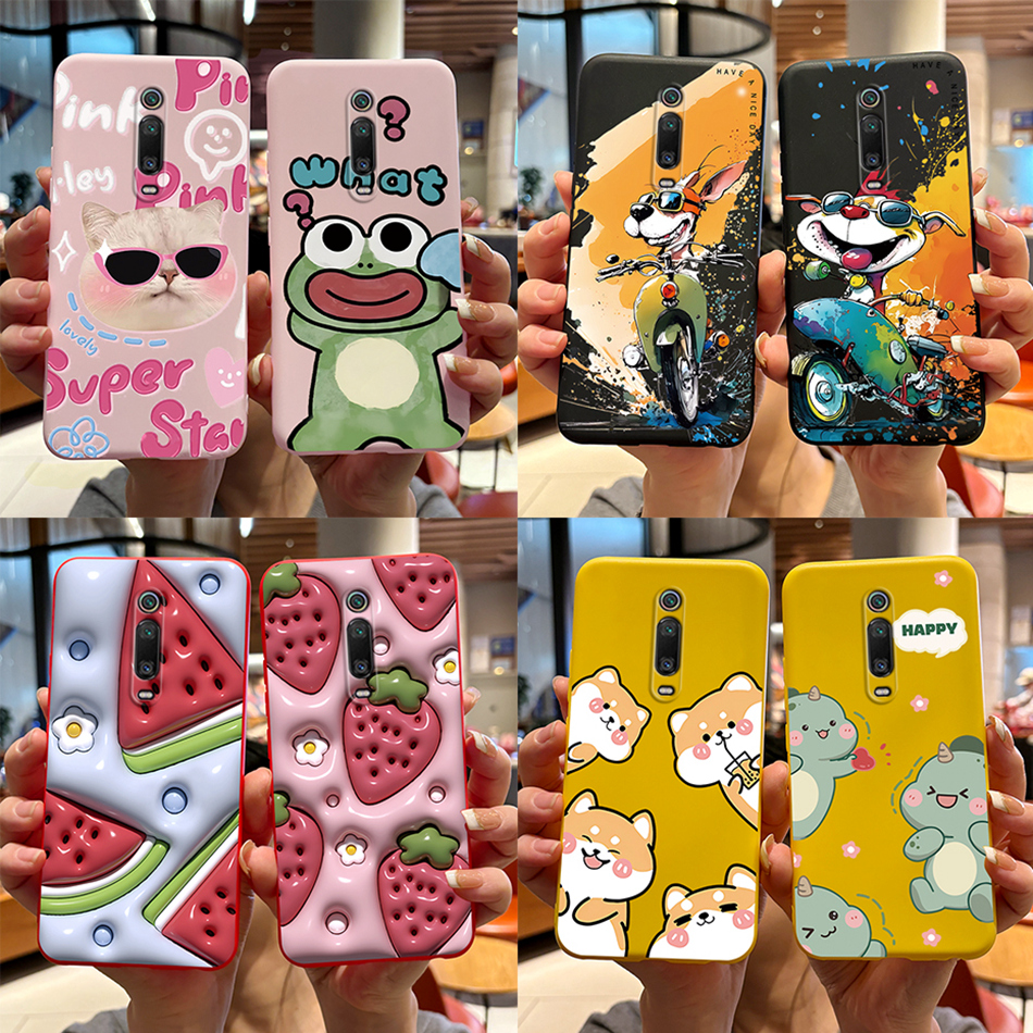 Para Xiaomi Mi 9T Funda Mi 9T Pro Funda trasera de teléfono lindos dibujos animados gato Funda de silicona suave para Xiaomi Redmi K20 Pro Mi9T K 20 Capa