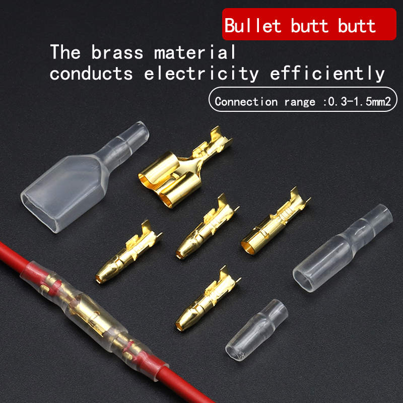 200 Stück/120 Stück 50 Set 3,5 mm männlich weiblich Motorrad Rundstecker Buchse klassische Anschlüsse für Kabeldraht von 1,0 mm bis 2,5 mm