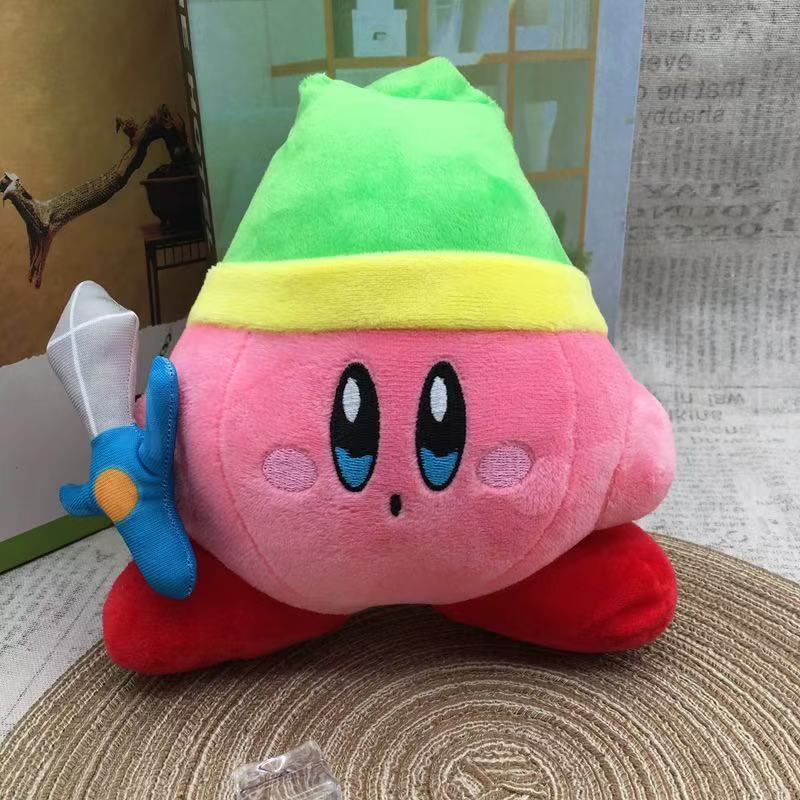 Anime Kirby Pluszowe zabawki Kawaii Śliczny różowy Peluche Kreskówka Miękka wypchana lalka Zwierzęca puszysta poduszka Wystrój pokoju domowego Prezent urodzinowy Dziecko