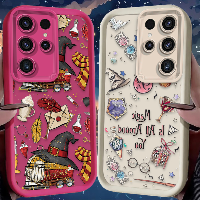Magic Potters Bacchetta Harries Custodia morbida per Samsung Galaxy S24 S23 S25 Ultra S22 S21 Plus FE A56 A36 A26 A16 A06 A15 A25 A35 A55 5G