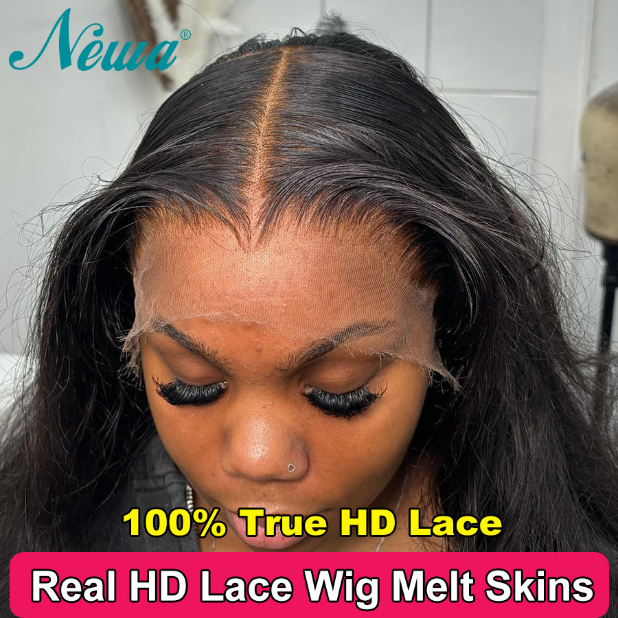 Parrucche per capelli umani con parte anteriore in pizzo 13x6 HD Ultra aderenti parrucche con chiusura in pizzo HD diritte parrucca con cappuccio a cupola 3D Pre pizzicata per le donne