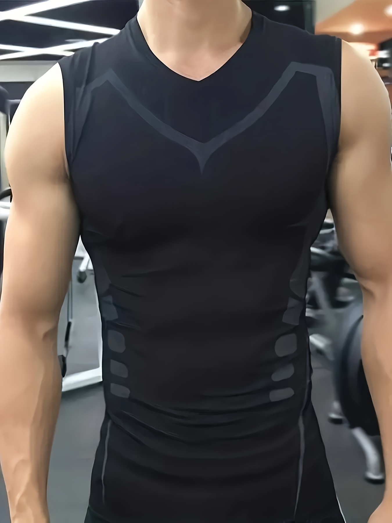 Sportweste Herren Sommer Eisseide schnell trocknend dünne Passform Fitness neues Lauftraining enges Oberteil ärmellos