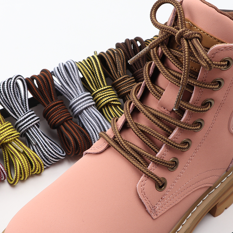 1 Paar Laarzen Ronde Schoenveters Gestreepte Tweekleurige Schoenveters Buiten Wandelen Vrijetijdsschoen Kanten Sneakers Casual Schoenveter Accessories