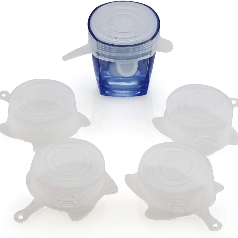 Small Silicone Stretch Lids 8 Pack of 2.5 inch Reusable Stretch Cover,2.6 to 3.4"  Can Cup and Wide Mouth Mason Jar-Miracle Lids