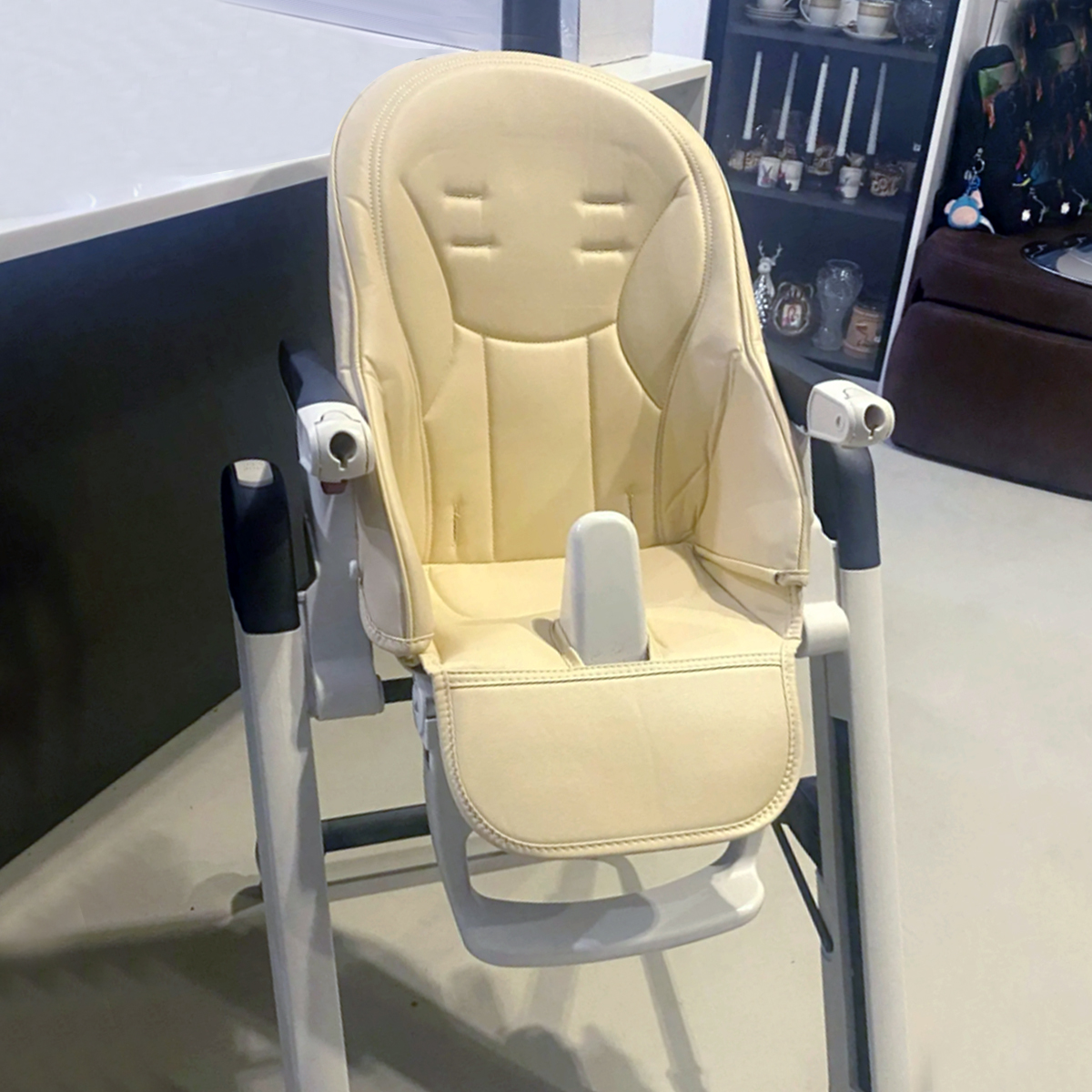 Baby Dinner Chair Seat Cushion For Prima Pappa  Zero3 Peg perego Siesta Aag Pouch 06 Highchair PU Leather Cover Bebe Accessories