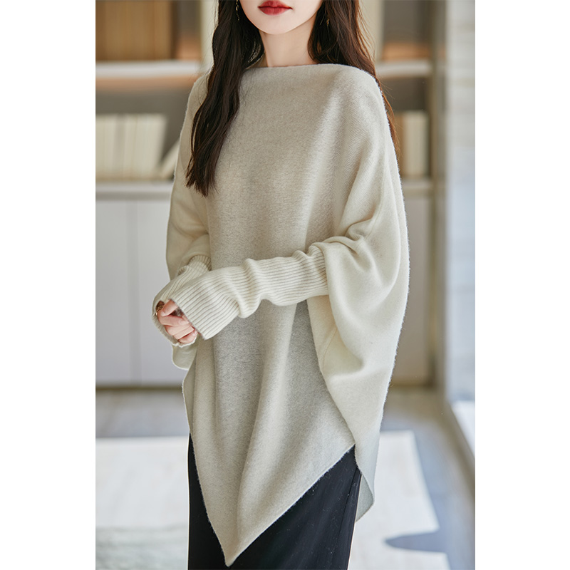 Dames temperament, driehoekige sjaal, kasjmier gebreid, one-cut halslijn, effen kleur cape-stijl, wintermode, warme en gezellige outfit