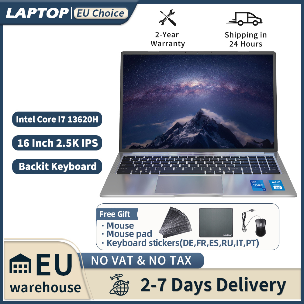 Laptop 16 cali 2.5K 120Hz Intel Core i7-13620H WiFi 6 32GB RAM 1TB SSD Laptop Windows 11 pro Notebook Komputer biurowy