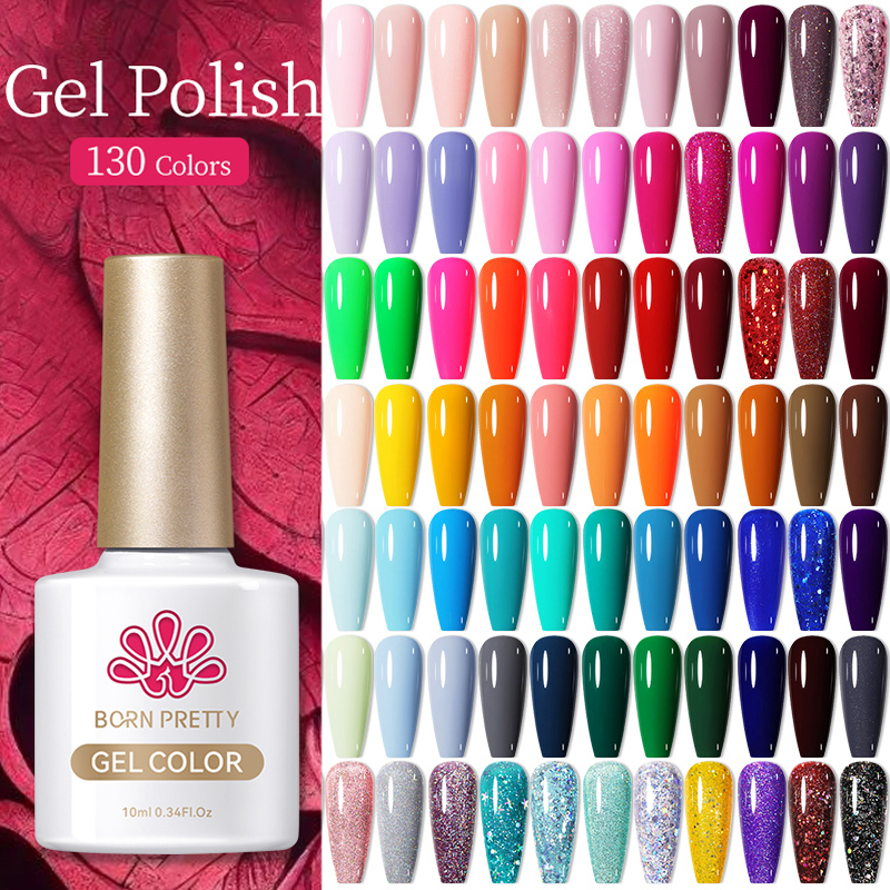 BORN PRETTY-esmalte de uñas en Gel, 10ML, todo para manicura, barnices semipermanentes, Gel para remojar, Base UV LED, Gel de capa mate súper superior