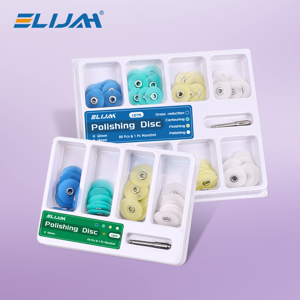 ELIJAH 80/40 pièces/boîte disques de polissage composites dentaires RA pour pièce à main à basse vitesse consommables de polissage des dents à haute efficacité
