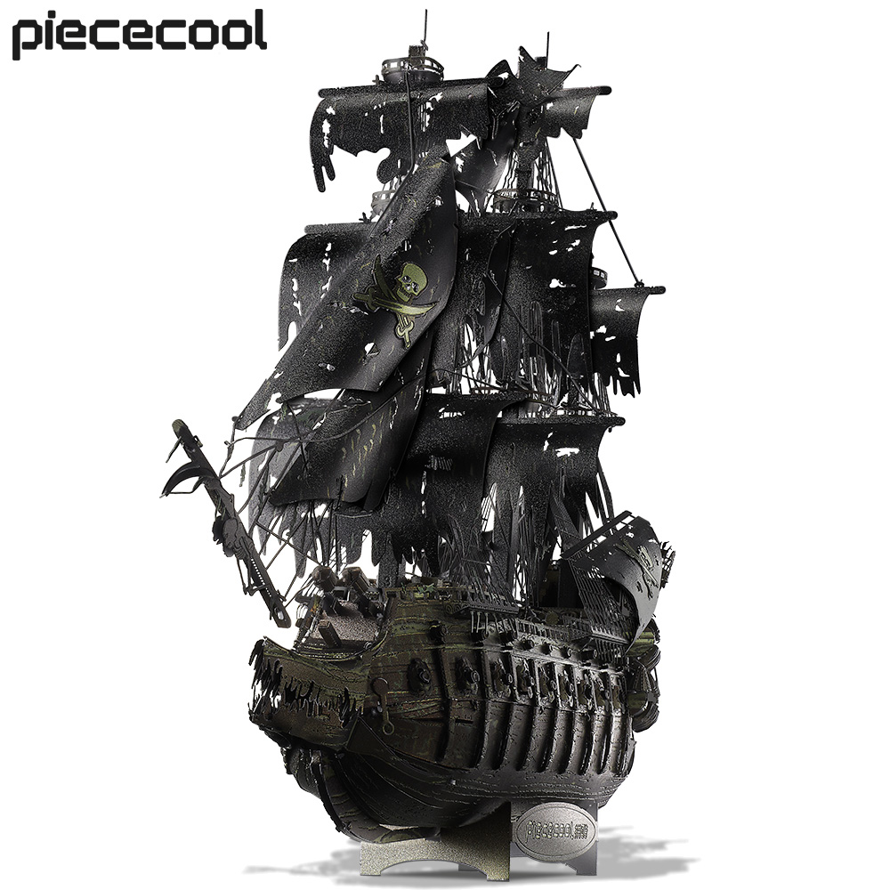 Piececool 3d металлический пазл модель летающего голландера, строительные блоки, пиратский корабль, головоломки для подростков, игрушки «сделай сам»