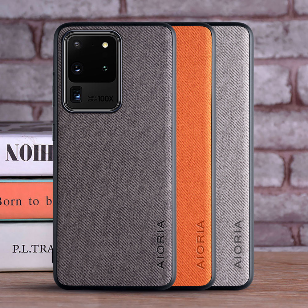 Funda Textil para Samsung Galaxy S20 Ultra, S20 Plus, S20 FE, S20, S10E, S10 Plus, S10 Lite, S10 5G, S10X, S10, con Tacto Perfecto