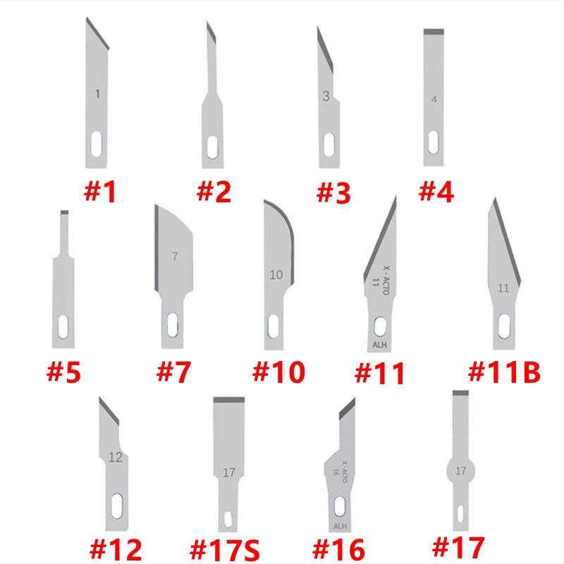 100pcs Engraving Non-Slip Metal Knife Blades Cutter Craft Knives for Mobile Phone PCB Repair Hand Tools Accessories