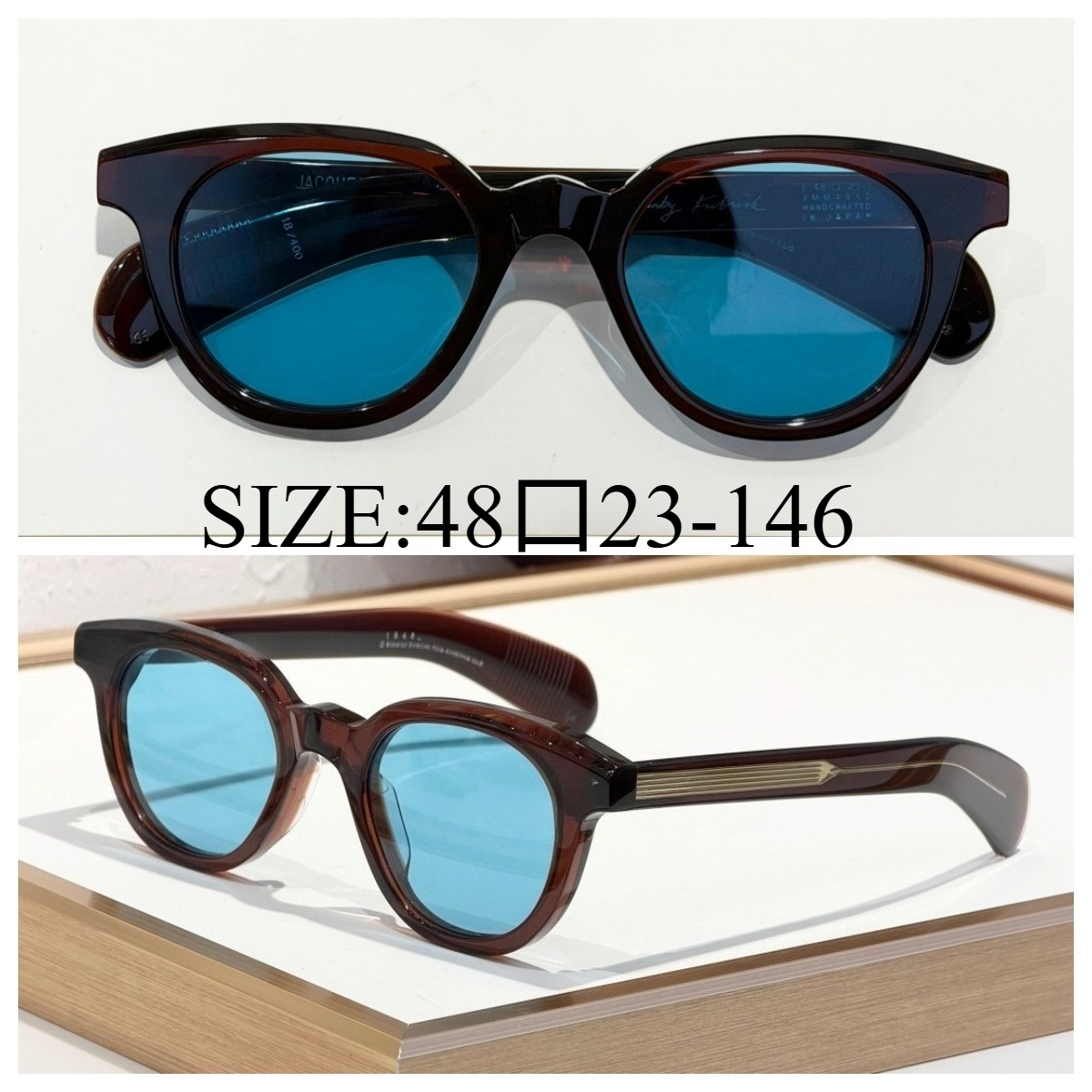 1948 Vintage Japan Handmade Oval Photochromic Sunglasses 10mm Plate Frame UV400 Classic Retro High Quality Unisex Glasses