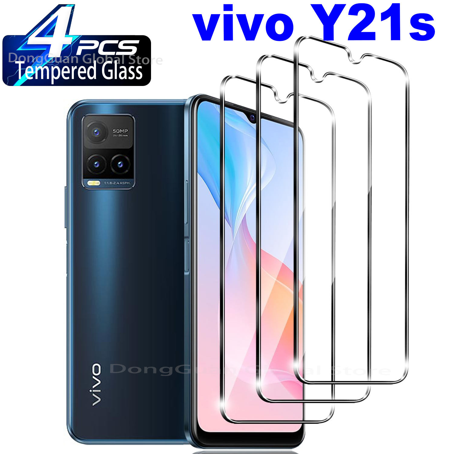 Для VIVO Y21s закаленное стекло