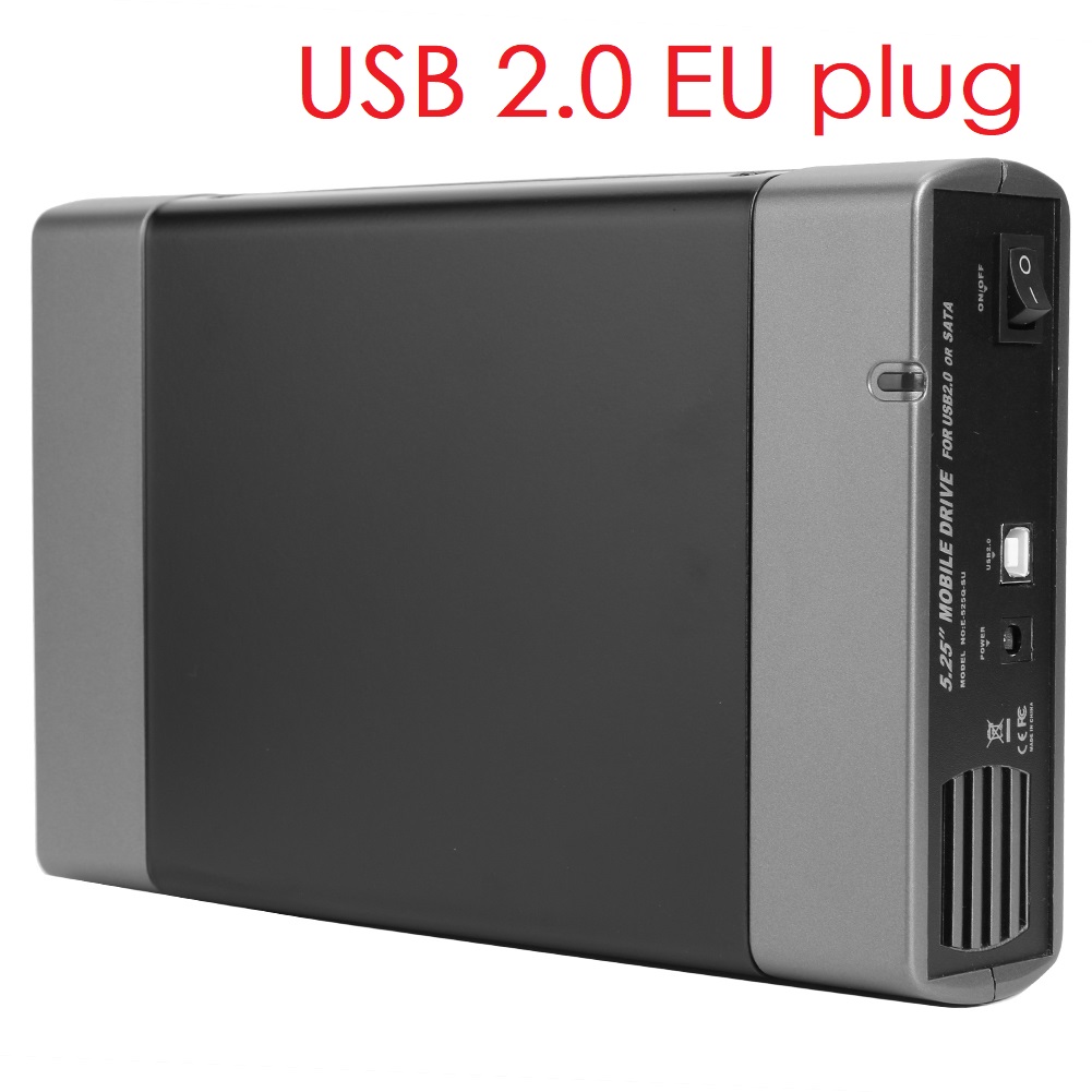 Boîtier de lecteur optique externe USB 2.0/USB 3.0 SATA, 5.25 pouces, adaptateur pour Windows 7, Mac PC