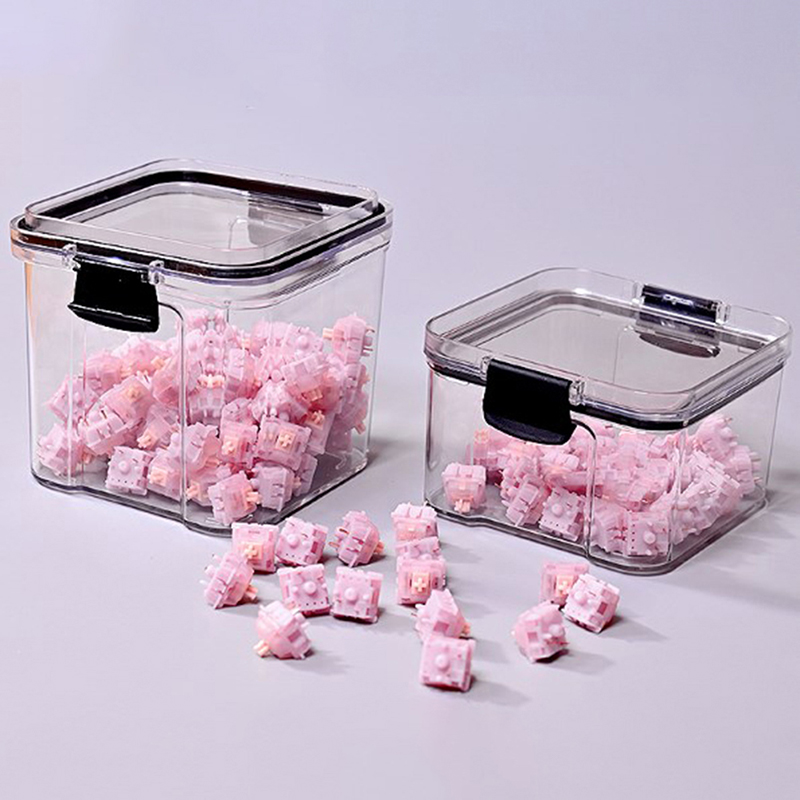 Boîte de rangement pour clavier mécanique 460/700ml, conteneur en polycarbonate pour interrupteurs PC