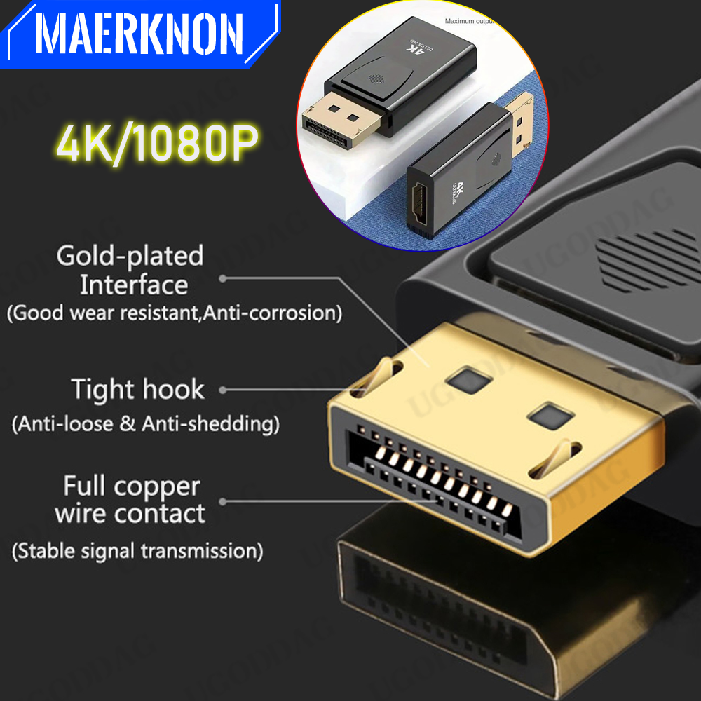 1080p/4K Display Port Zu HDMl-kompatibel Adapter Konverter Video Audio Stecker Schalter DP Zu HDTV stecker Für Computer TV Laptop