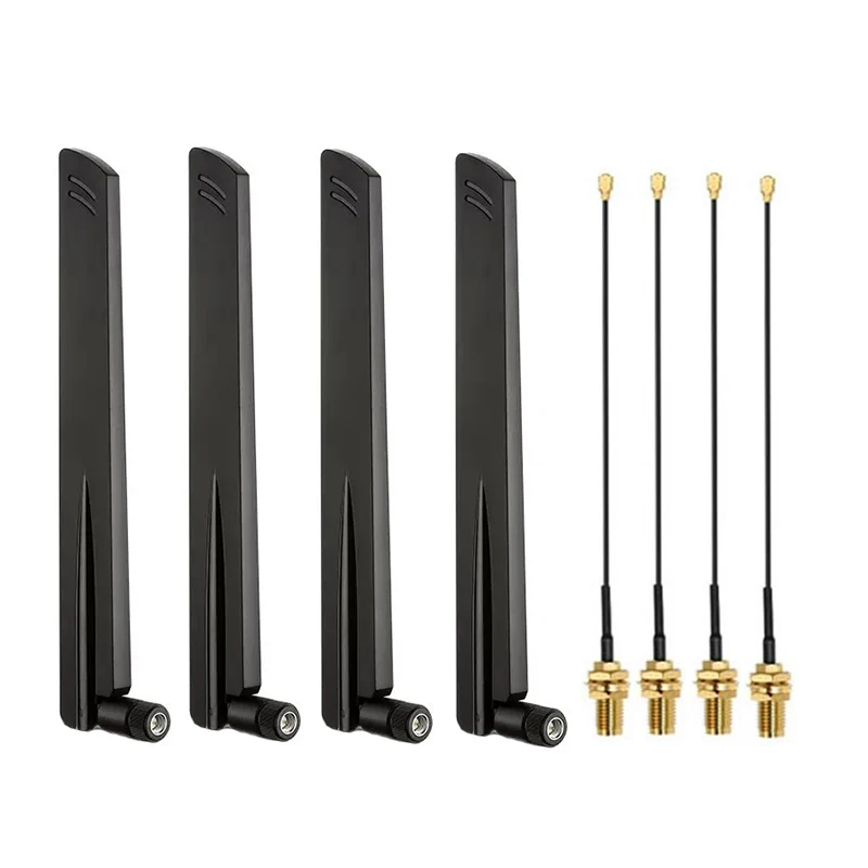 4 Uds Quectel YE0001BA 5G 4G LTE antena 600-6000MHz SMA macho con cola de cerdo YM0004AA MHF4 para RM520N-GL RM500Q RM510Q RM530N
